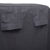 Two stitched vent flaps with blue edge stitching on the panel of the Broil King Premium cover