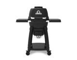 Broil King Keg Kamado Charcoal head on, lid shut, both shelves out, ash pan and KEG damper below