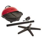 Cuisinart CEG-115 as shipped: grill body, stand pole, five-leg base and the plug-in control probe with cord